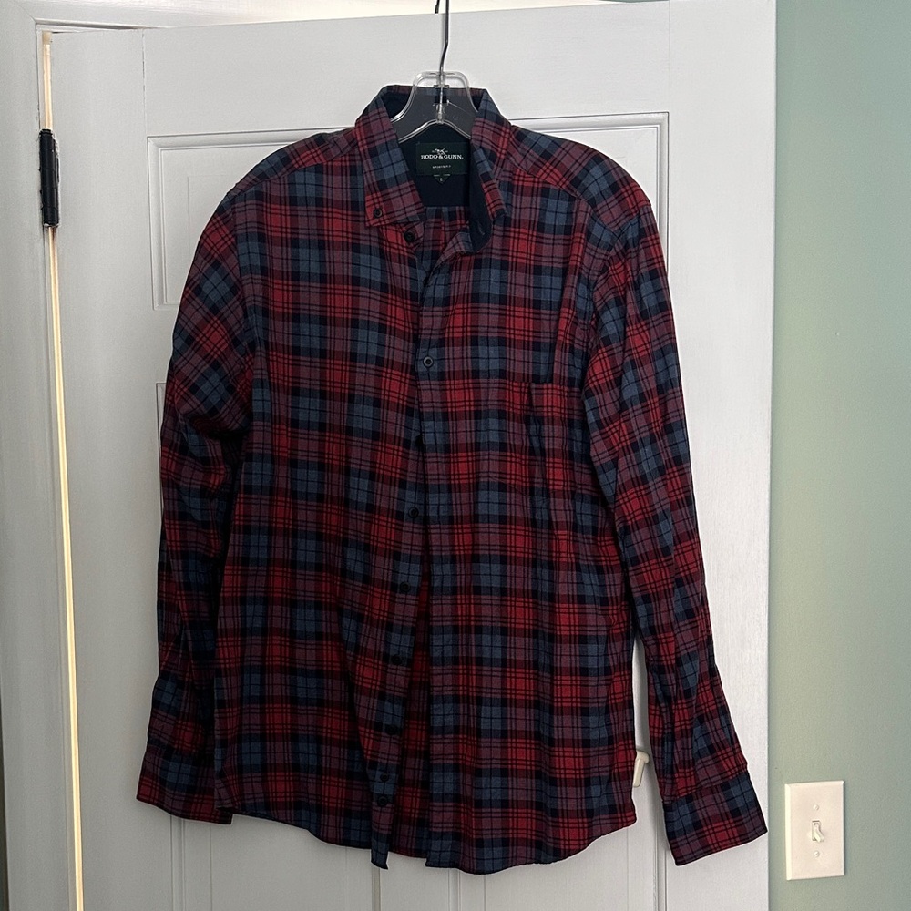 Brooks Brothers Red and Navy Plaid Shirt